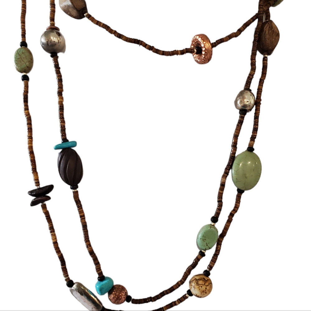 N1569 Retired Silpada Sterling Long Multi-Material Necklace - Picture 13 of 16